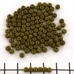 basiskraal rond 4 mm - opaque olivine